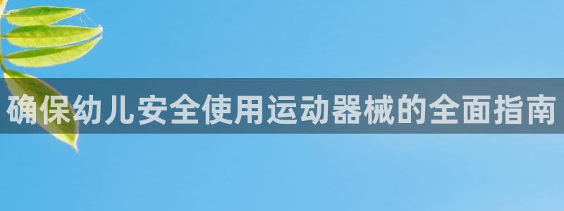 尊龙官方app下载：确保幼儿安全使用运动器械的全面指