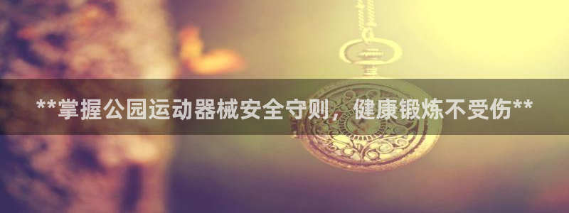 凯时登录界面：**掌握公园运动器械安全守则，健康锻炼